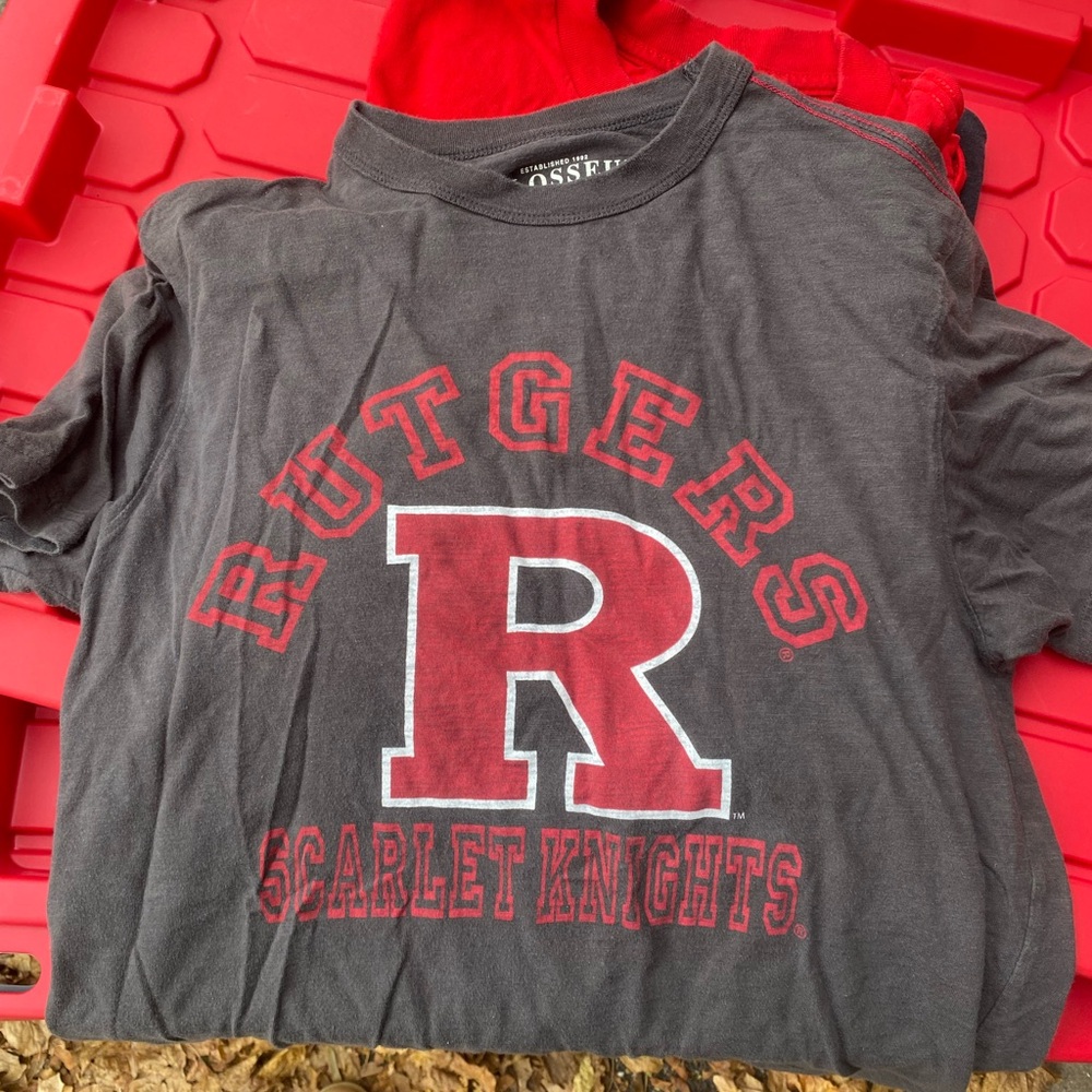 Russell Athletic Gray and Red Rutgers Kids Tee